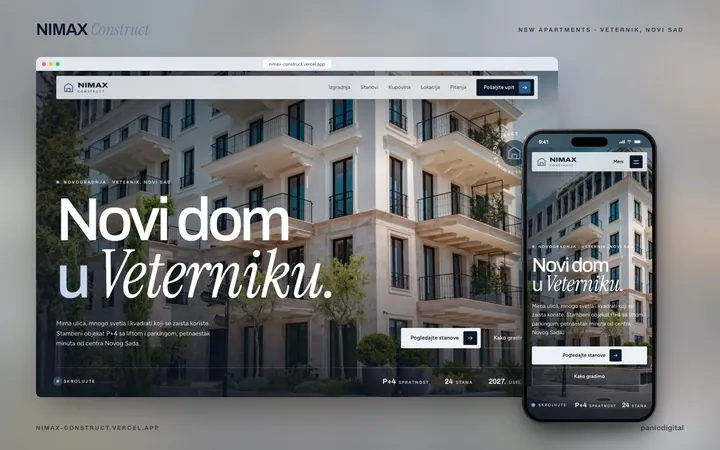 Nimax Construct — prodaja stanova