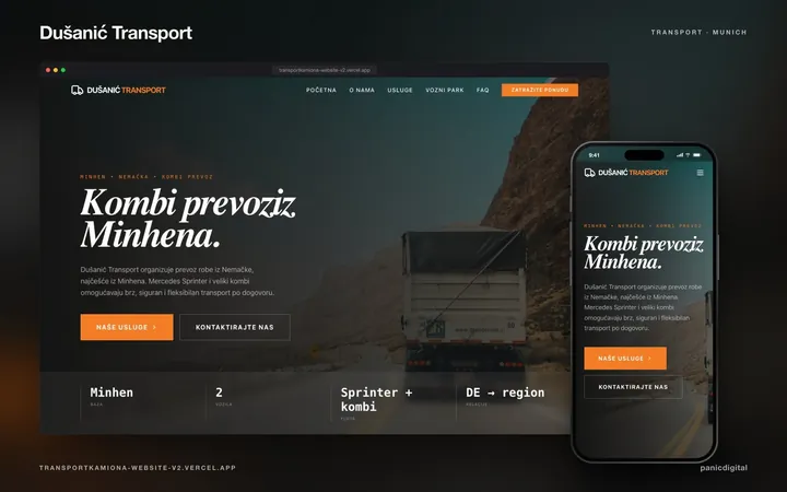 Transport Kamiona Website V2 — transport