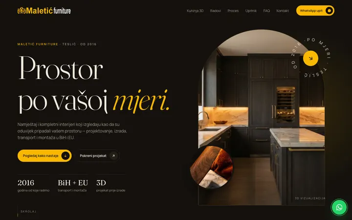 Maletić Furniture sajt